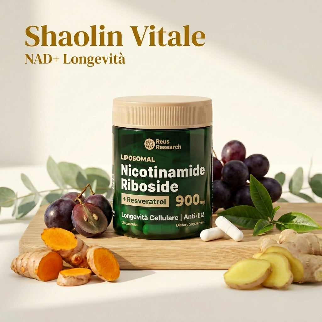 NAD+ Liposomale 80 Capsule — Energia, Longevità e Anti-Età | Shaolin Vitale