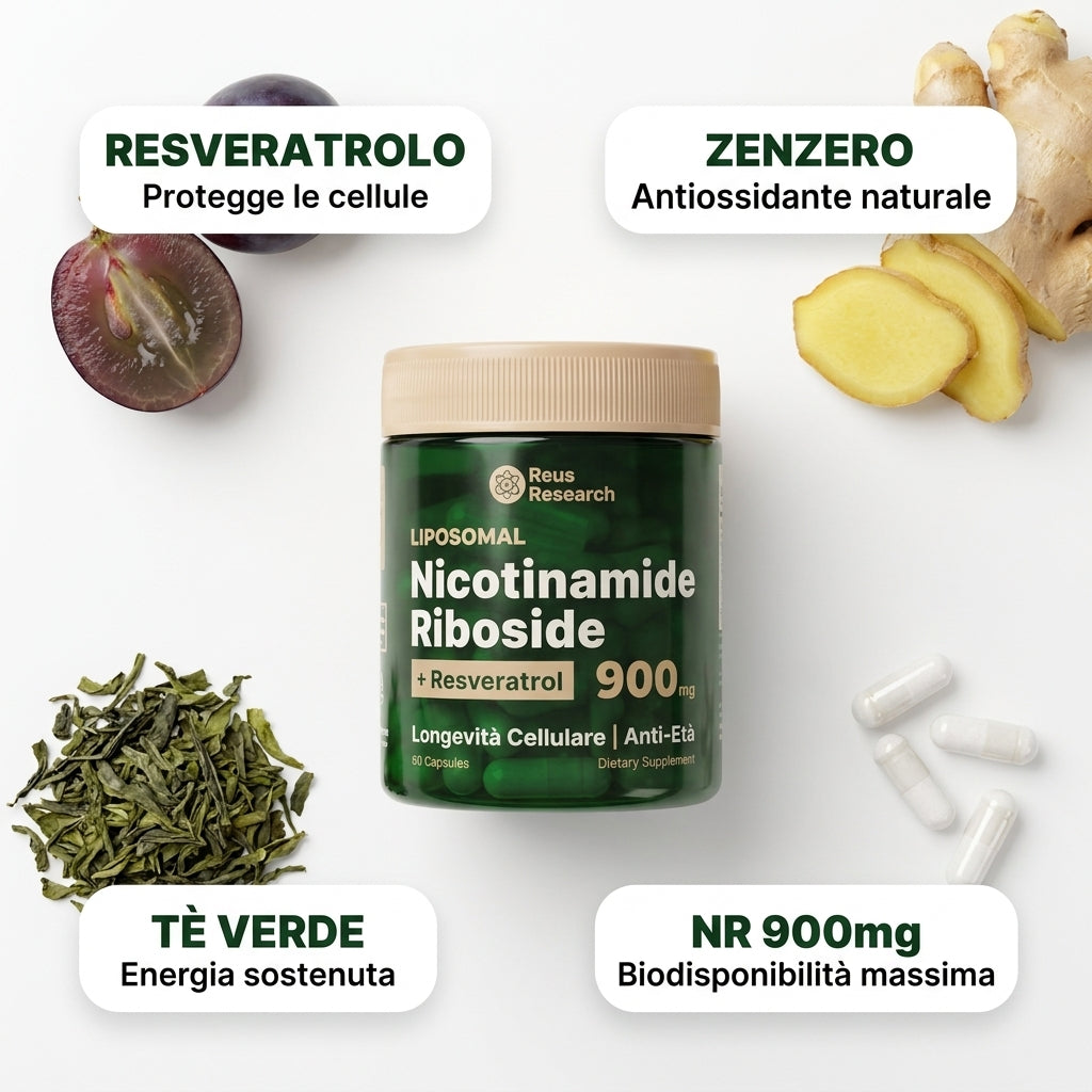 NAD+ Liposomale 80 Capsule — Energia, Longevità e Anti-Età | Shaolin Vitale